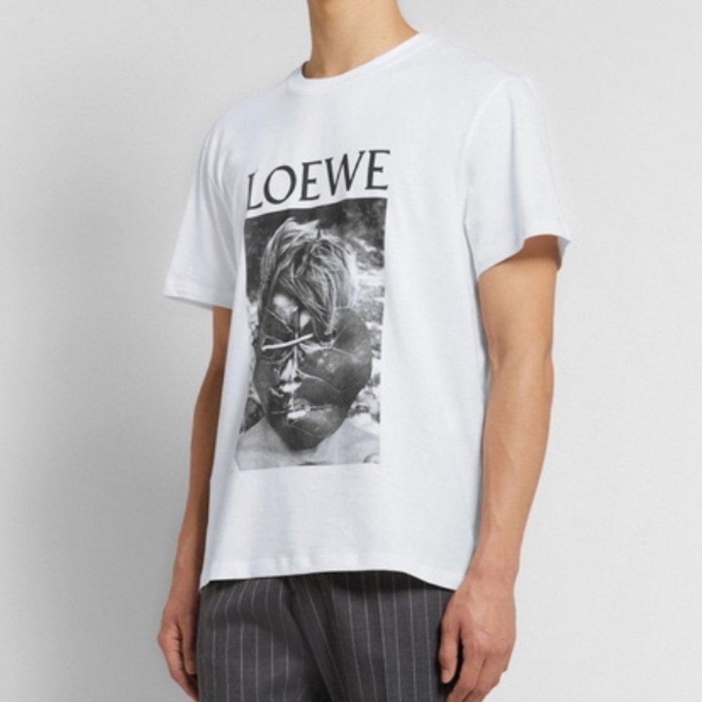 NWT Loewe Lord of the Flies Printed Cotton-Jersey T-Shirt - White